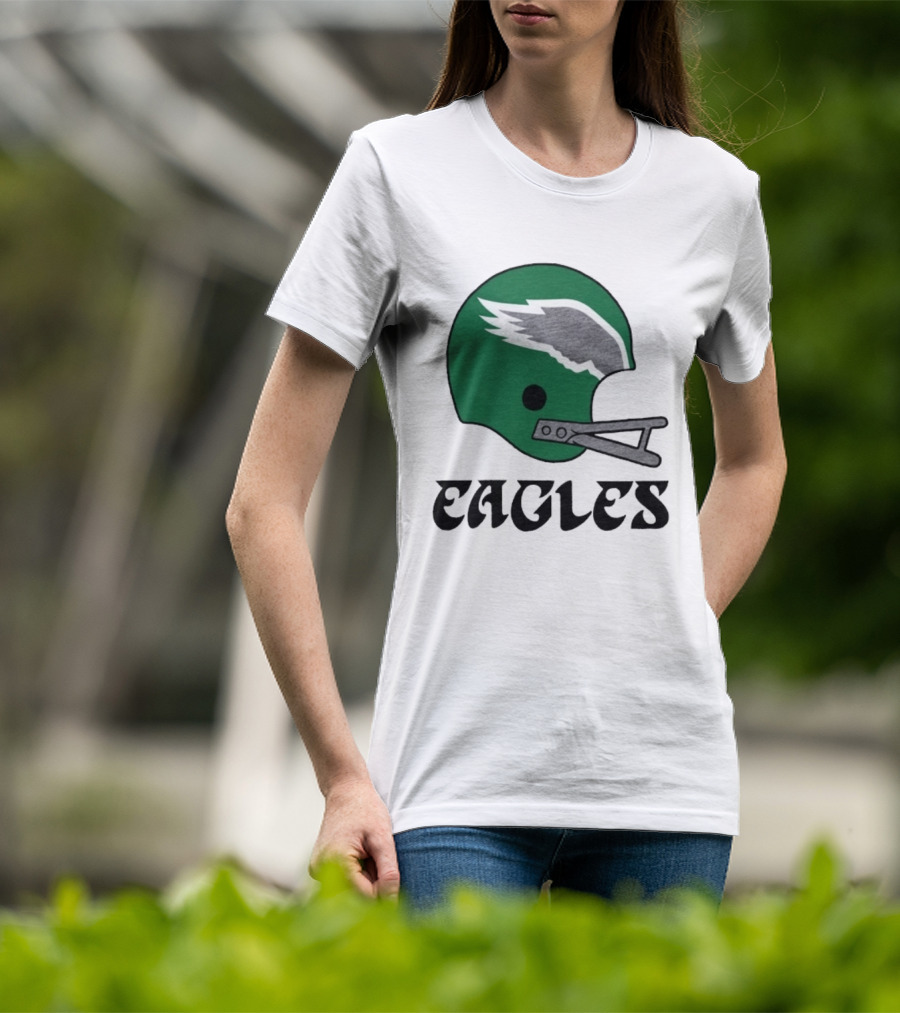 Philadelphia Eagles Helmet Green Wing T-Shirt