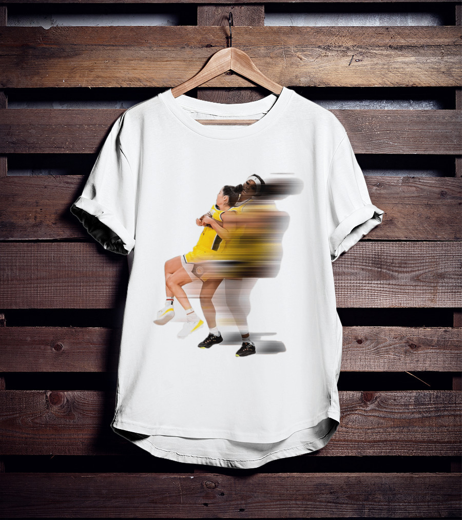 Rickea Jackson Lifts Kelsey Plum Dynamic Basketball Moment T-Shirt