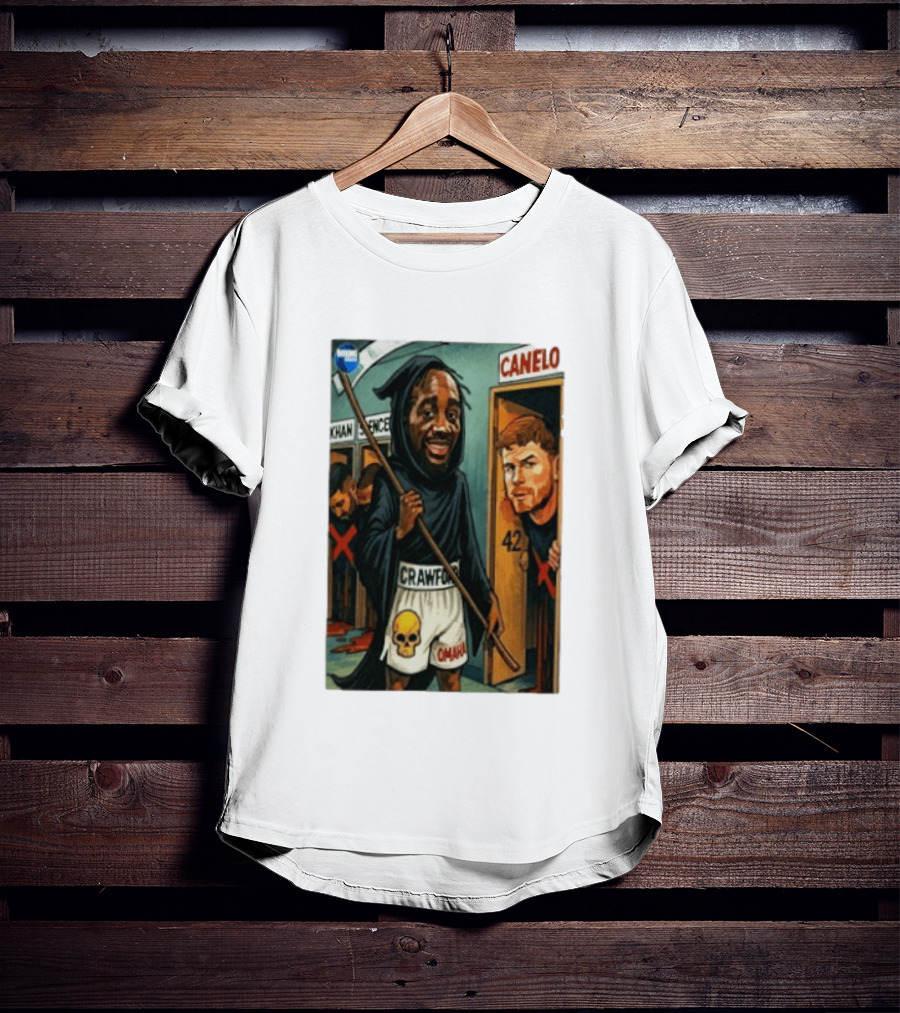 Crawford Grim Reaper Omaha With Canelo Álvarez And Khan Spence T-Shirt