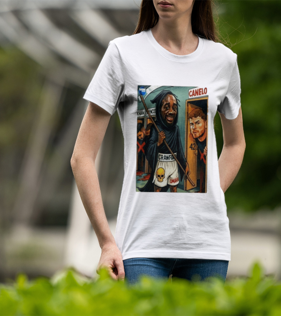 Crawford Grim Reaper Omaha With Canelo Álvarez And Khan Spence T-Shirt