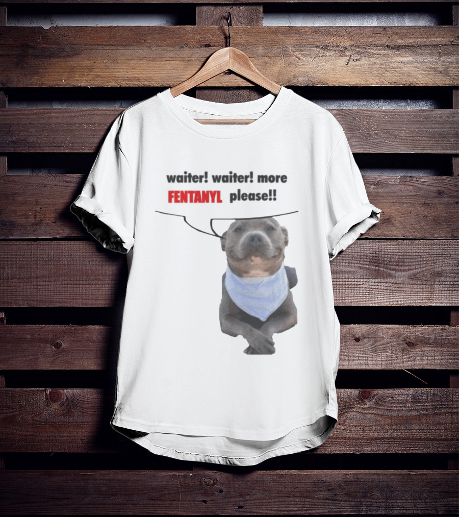 Waiter Waiter More Fentanyl Meme Dog Funny Please T-Shirt