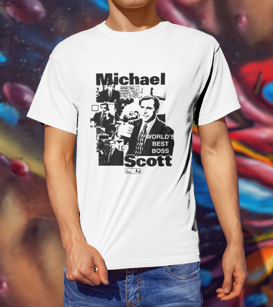 Michael Scott World's Best Boss The Office Iconic TV Comedy T-Shirt