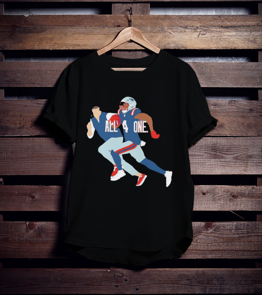 All 4 One New England Patriots Mike Vrabel Antonio Gibson Football T-Shirt