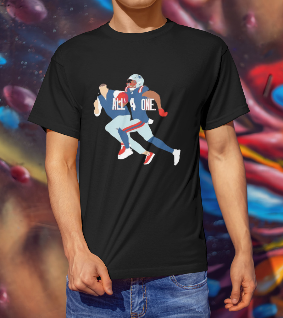 All 4 One New England Patriots Mike Vrabel Antonio Gibson Football T-Shirt