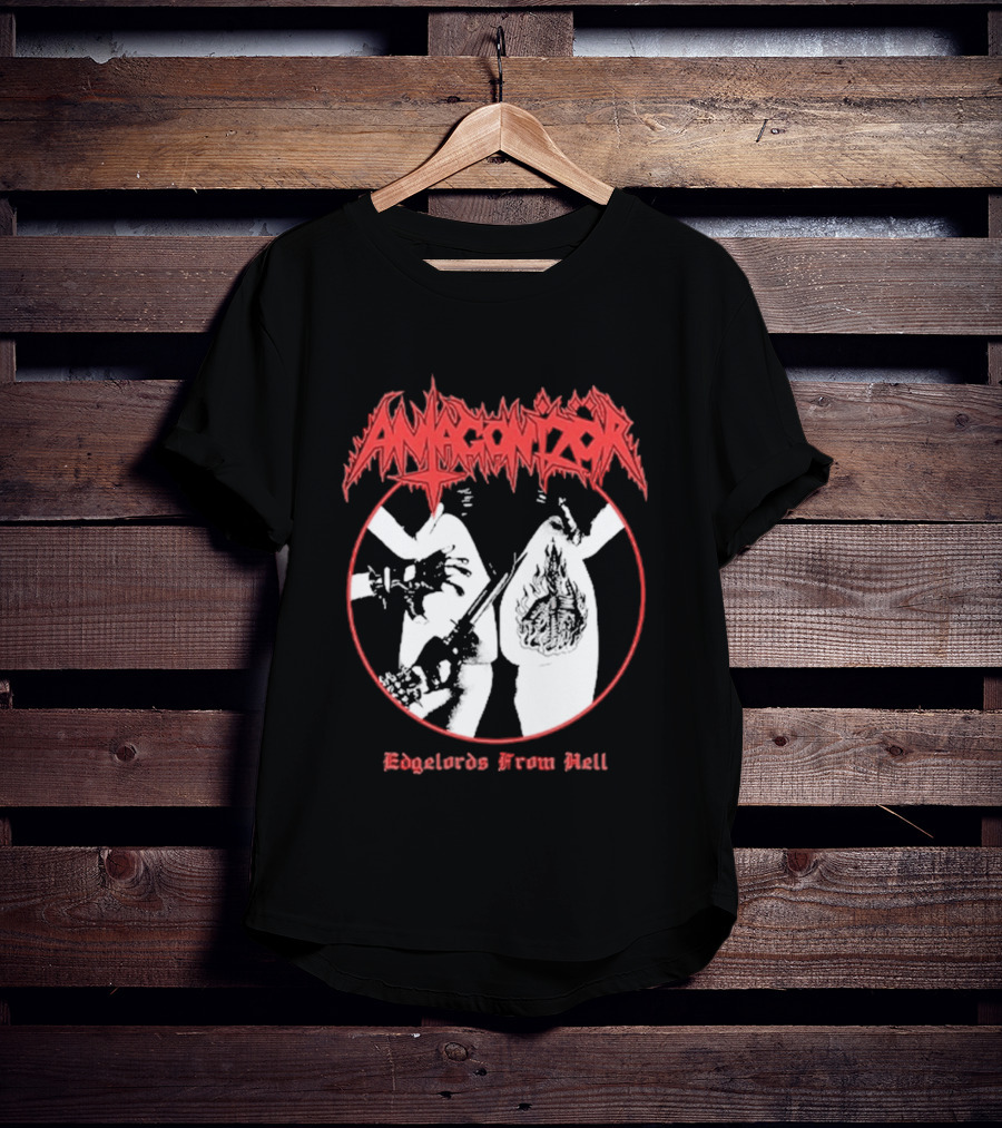 Antagonizör Edgelords From Hell Metal Band Aesthetic T-Shirt