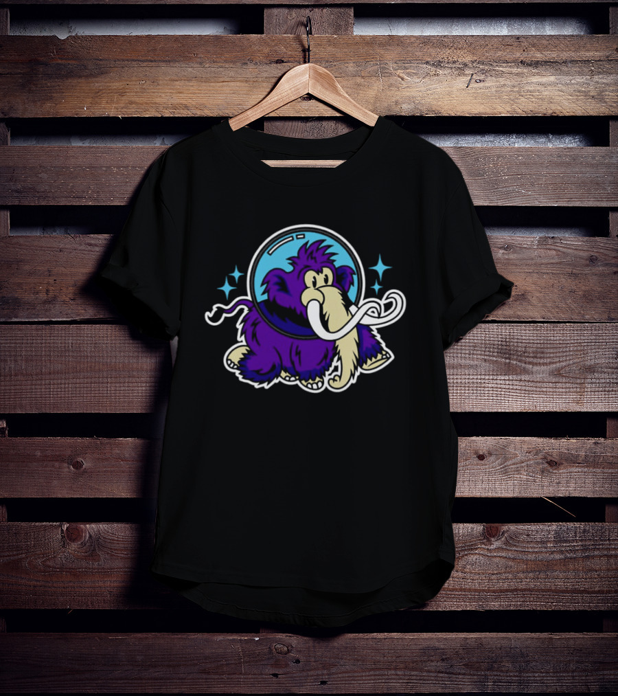 Erie Seawolves Moon Mammoths Retro Space T-Shirt