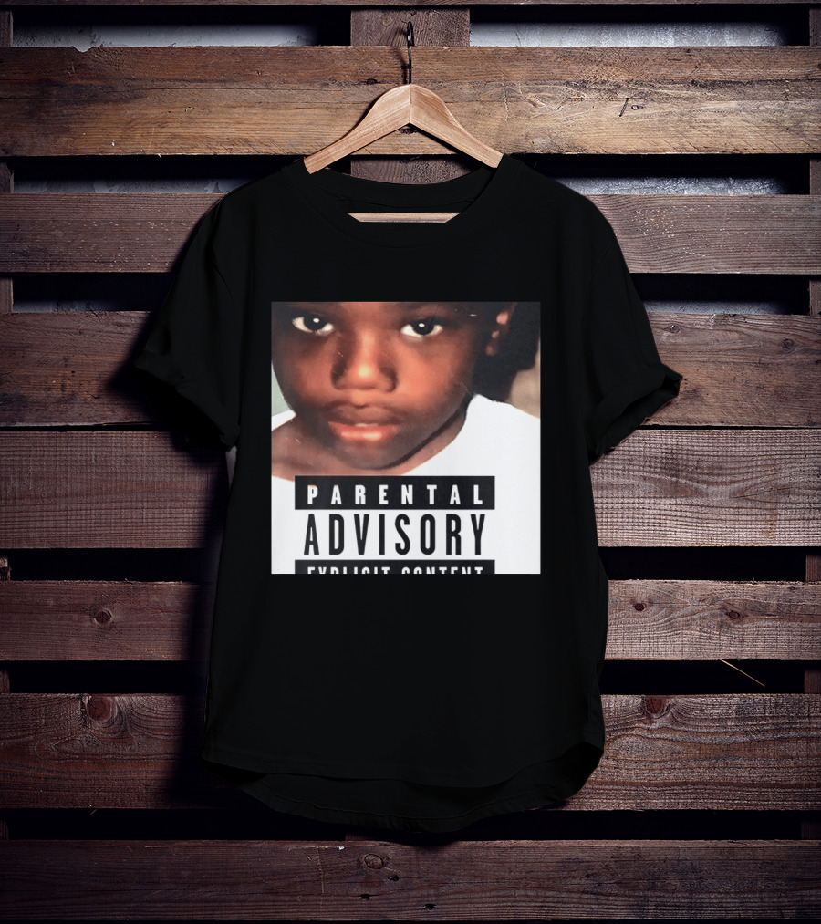 Parental Advisory Explicit Content Young Boy Image T-Shirt