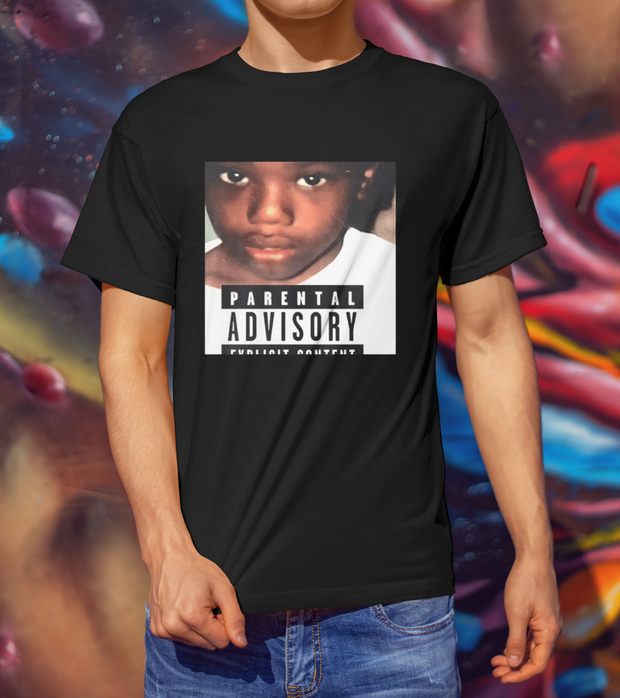 Parental Advisory Explicit Content Young Boy Image T-Shirt