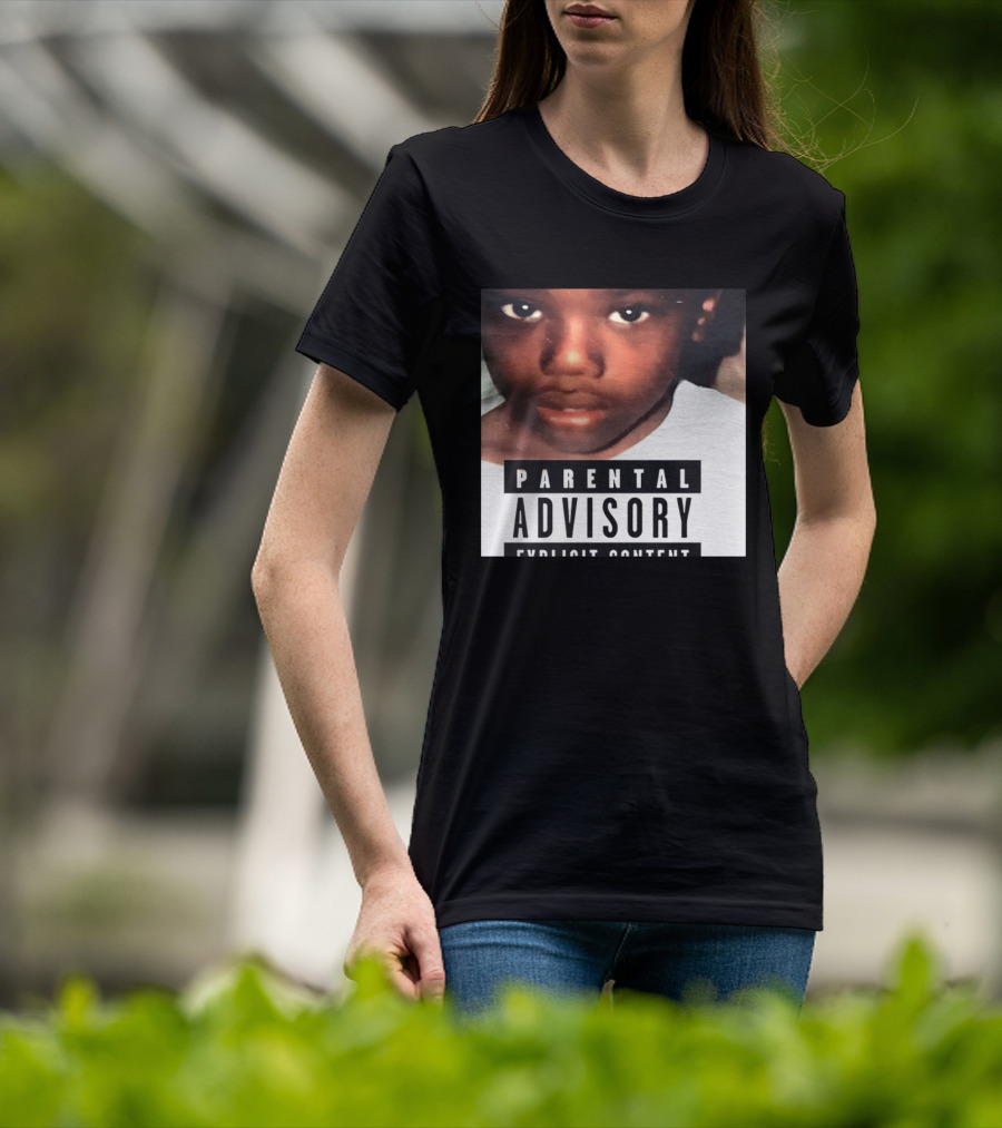 Parental Advisory Explicit Content Young Boy Image T-Shirt
