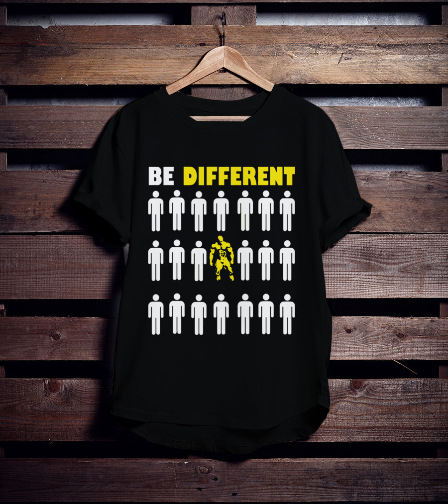 BE DIFFERENT GYM Bodybuilder Motivation Stand Out T-Shirt