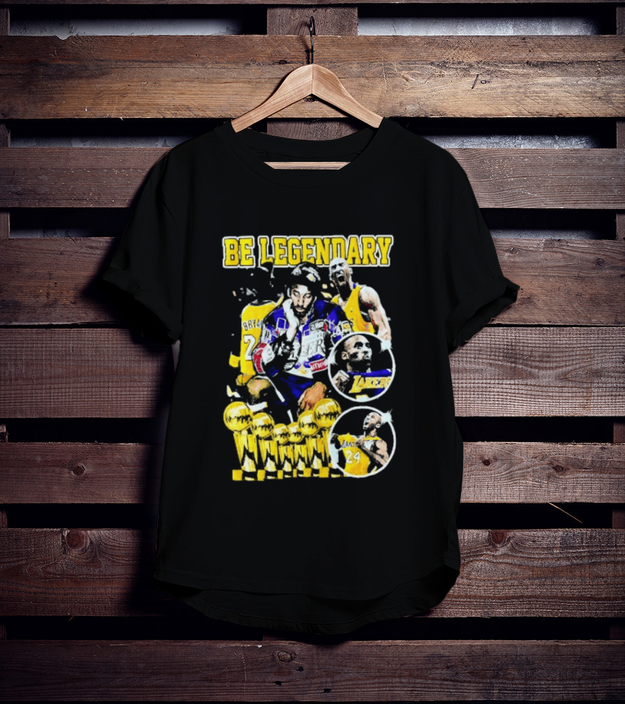 Be Legendary Kobe Bryant Los Angeles Lakers Basketball Trophies T-Shirt