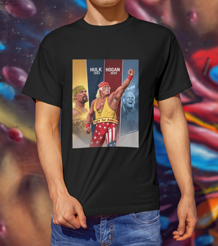 Hulk Hogan Fight For America 1953 2025 T-Shirt
