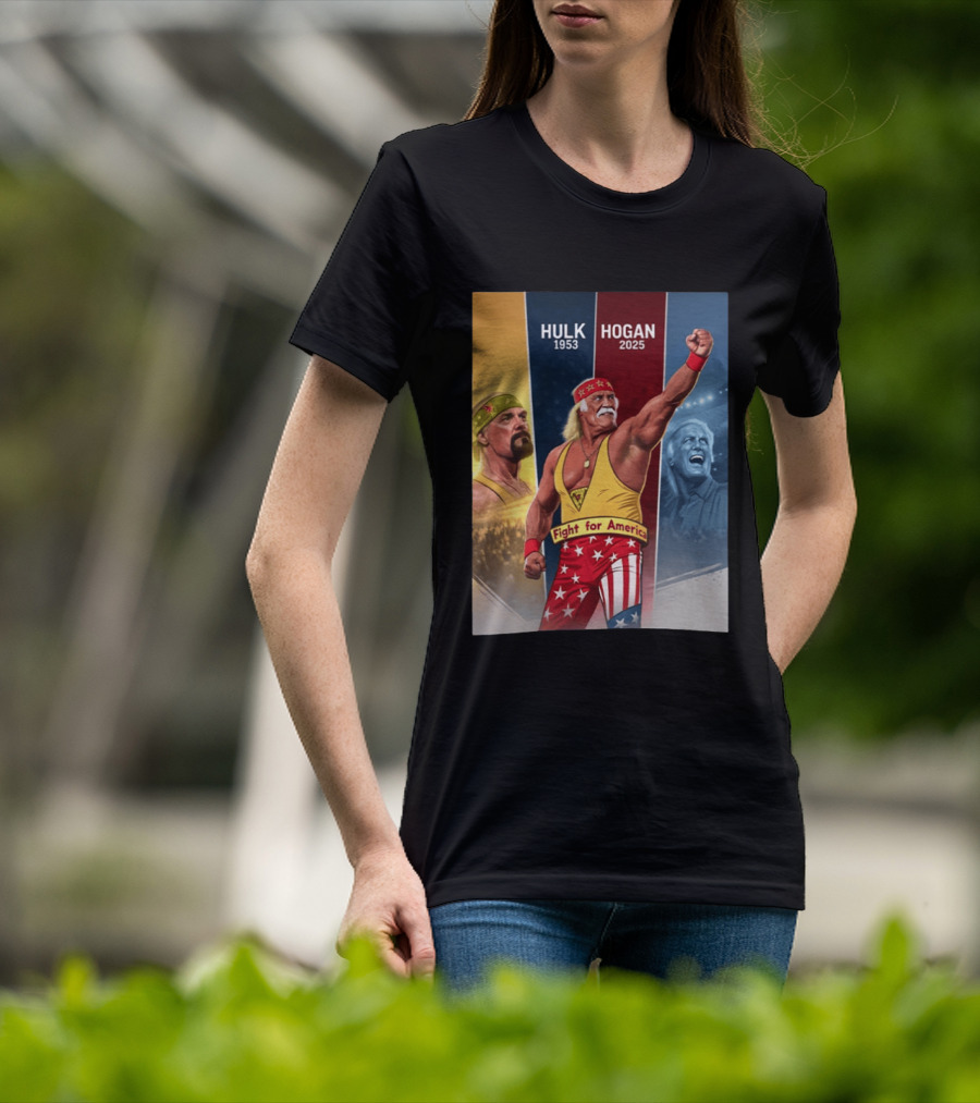 Hulk Hogan Fight For America 1953 2025 T-Shirt