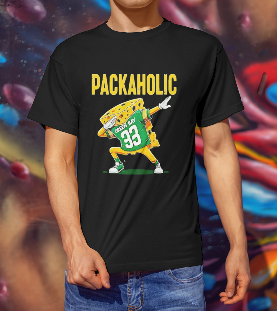 Packaholic Green Bay 33 Cheesehead Dab T-Shirt