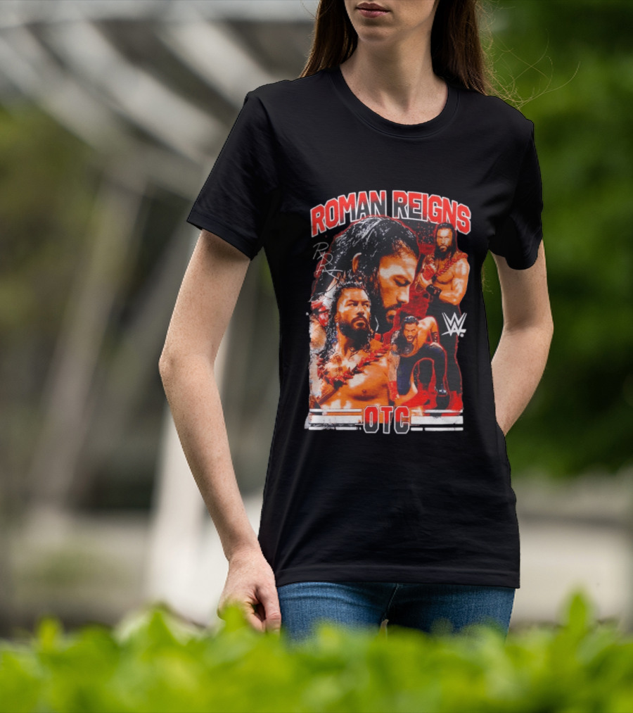 Roman Reigns WWE OTC Collage Wrestling Superstar WWE T-Shirt