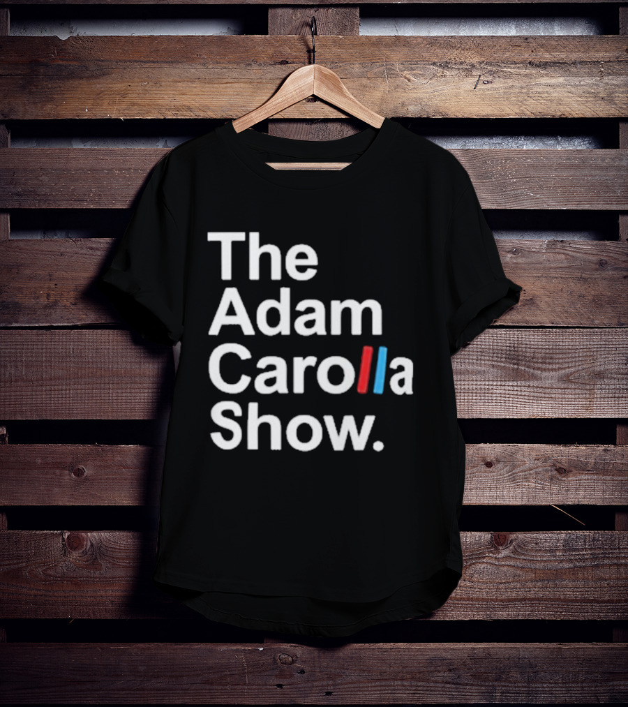 The Adam Carolla Show Podcast ACS Text Red Blue T-Shirt