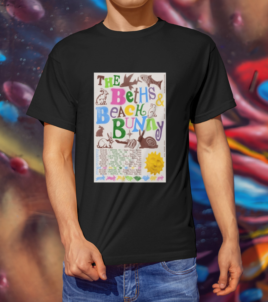 The Beths Beach Bunny North America Tour 2026 Denver Santa Fe Tucson Seattle T-Shirt