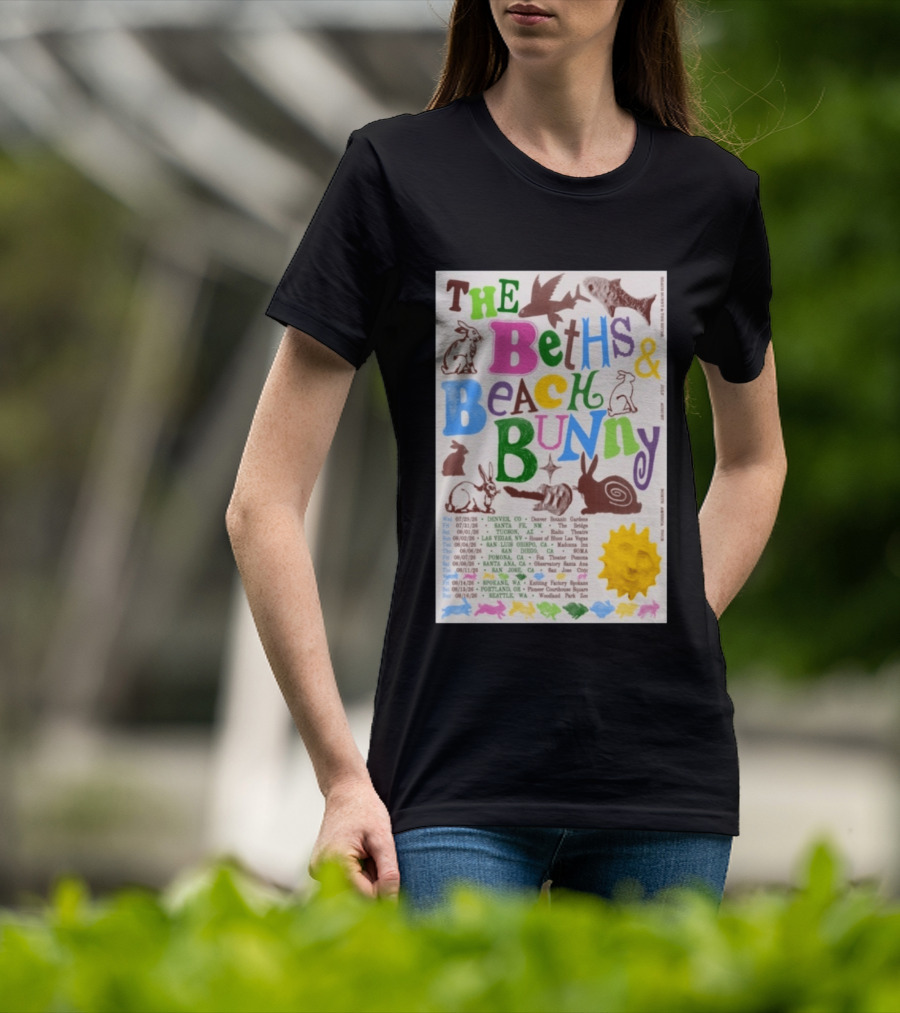 The Beths Beach Bunny North America Tour 2026 Denver Santa Fe Tucson Seattle T-Shirt