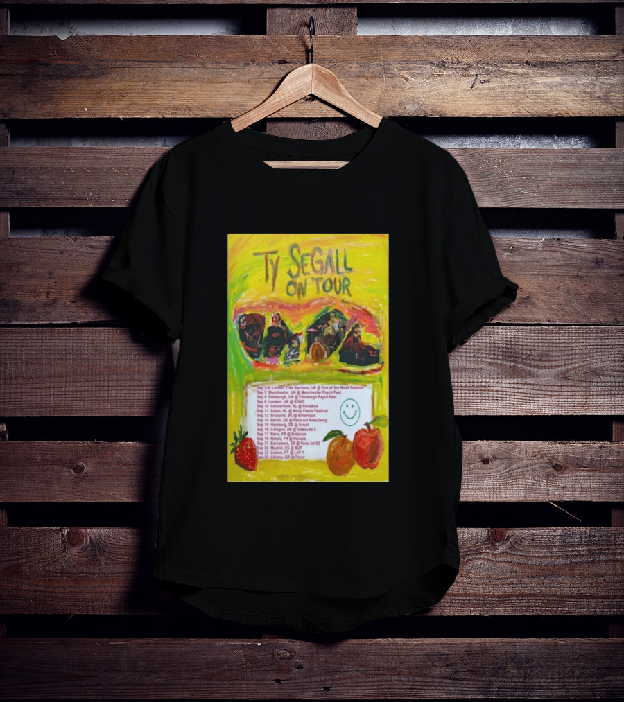 Ty Segall Europe Tour 2026 Larmer Tree Edinburgh Amsterdam Berlin Madrid Athens T-Shirt