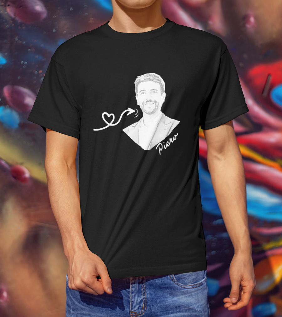 Piero Barone Il Volo Love Heart Men's Fashion Red T-Shirt