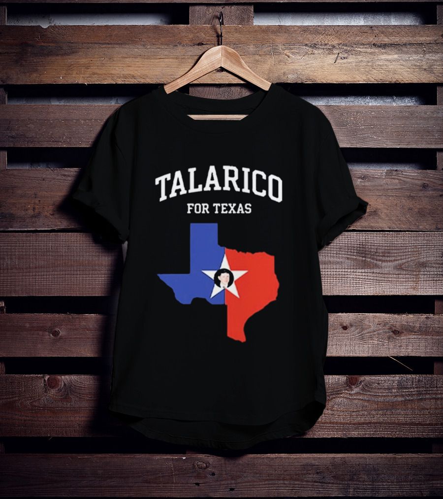 Talarico For Texas State Map Red White Blue Star T-Shirt