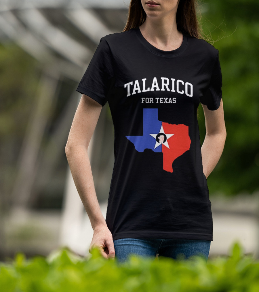 Talarico For Texas State Map Red White Blue Star T-Shirt