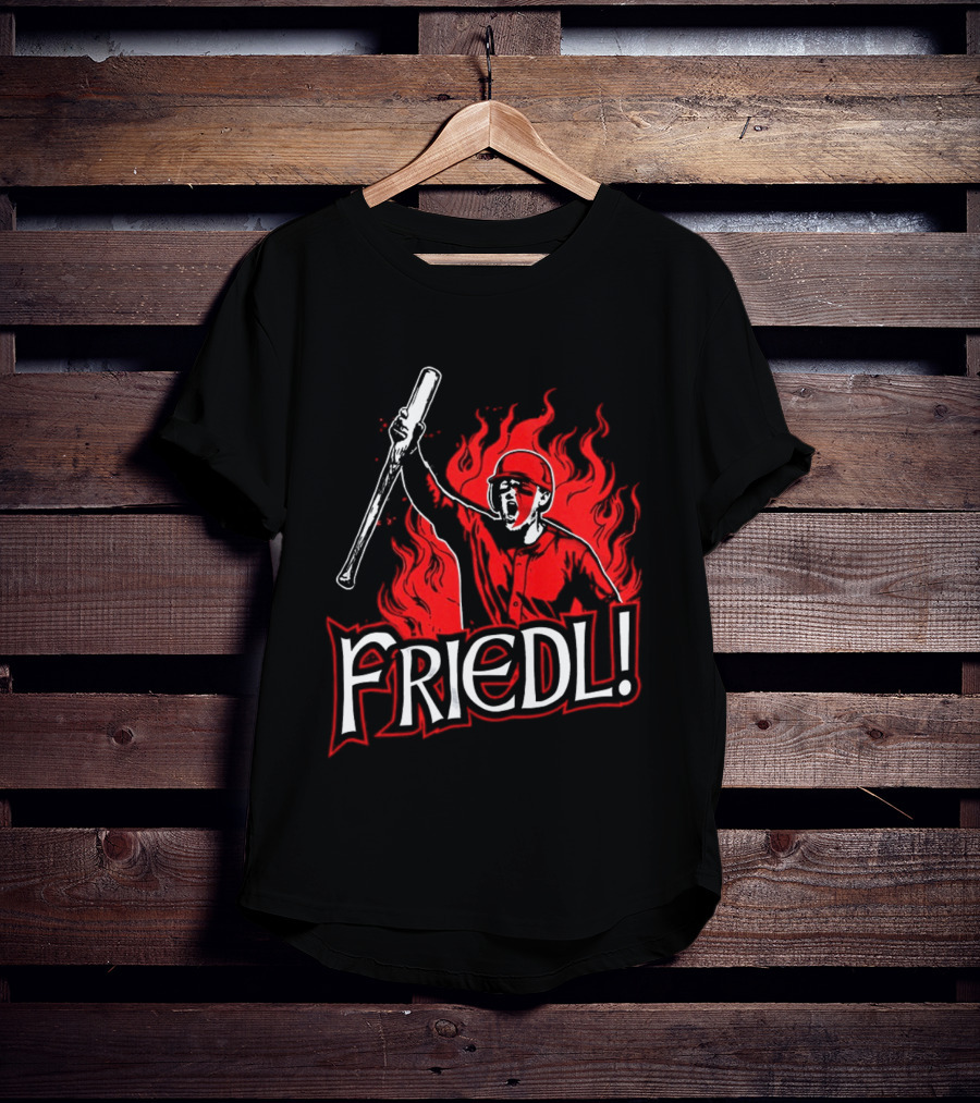 Friedl Awesome Baseball Fire T-Shirt