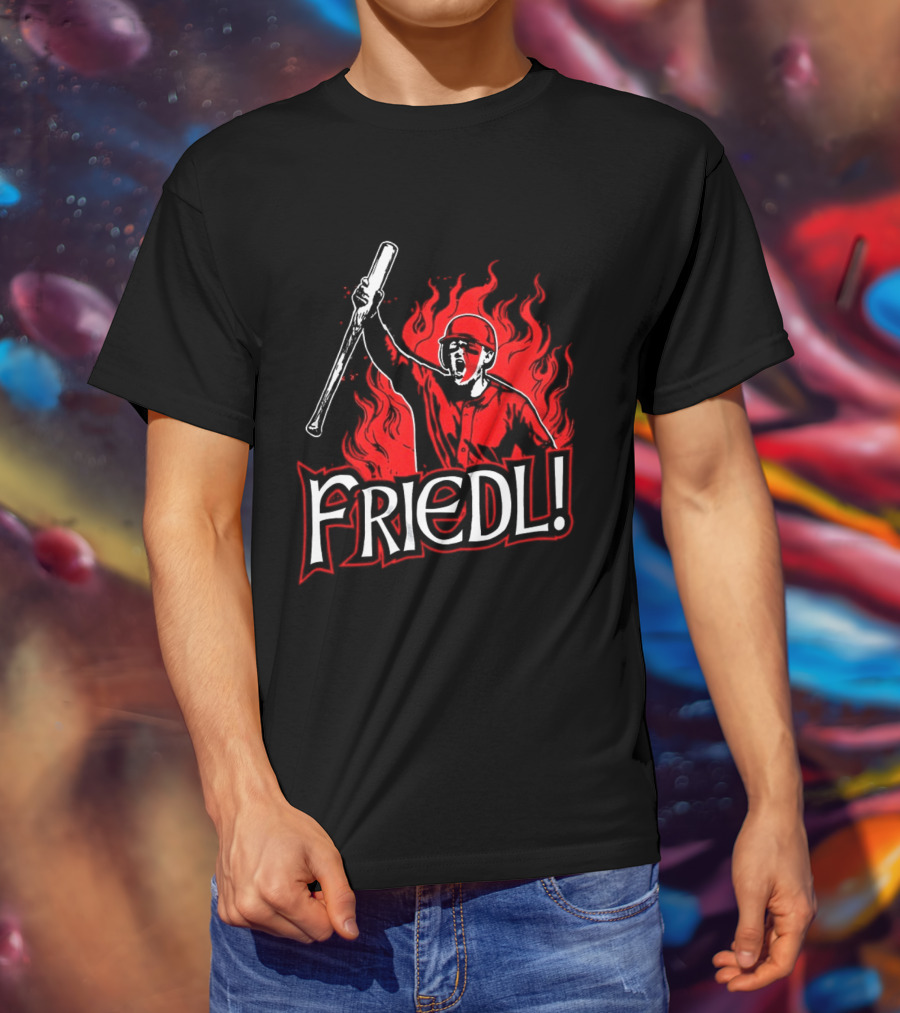 Friedl Awesome Baseball Fire T-Shirt