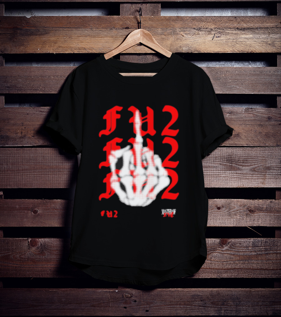 FU2 Middle Finger Three 6 Mafia Master Of Evil T-Shirt