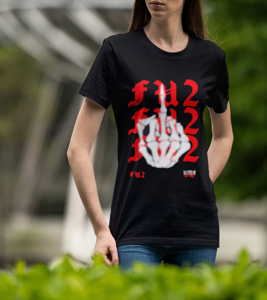 FU2 Middle Finger Three 6 Mafia Master Of Evil T-Shirt