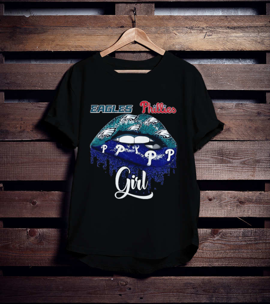 Philadelphia Eagles Phillies Lip Girl 2025 T-Shirt
