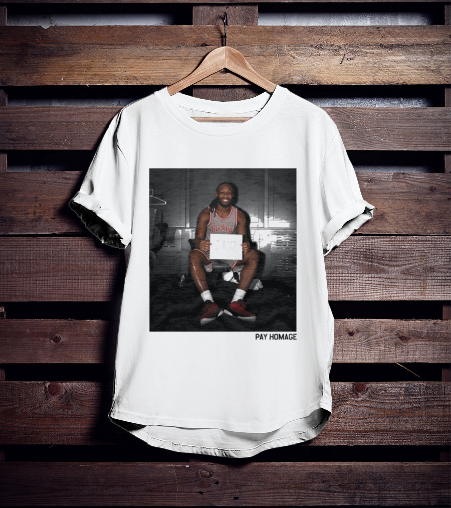Buckeye Jersey Bruce Thornton 110 Pay Homage Locker Room T-Shirt