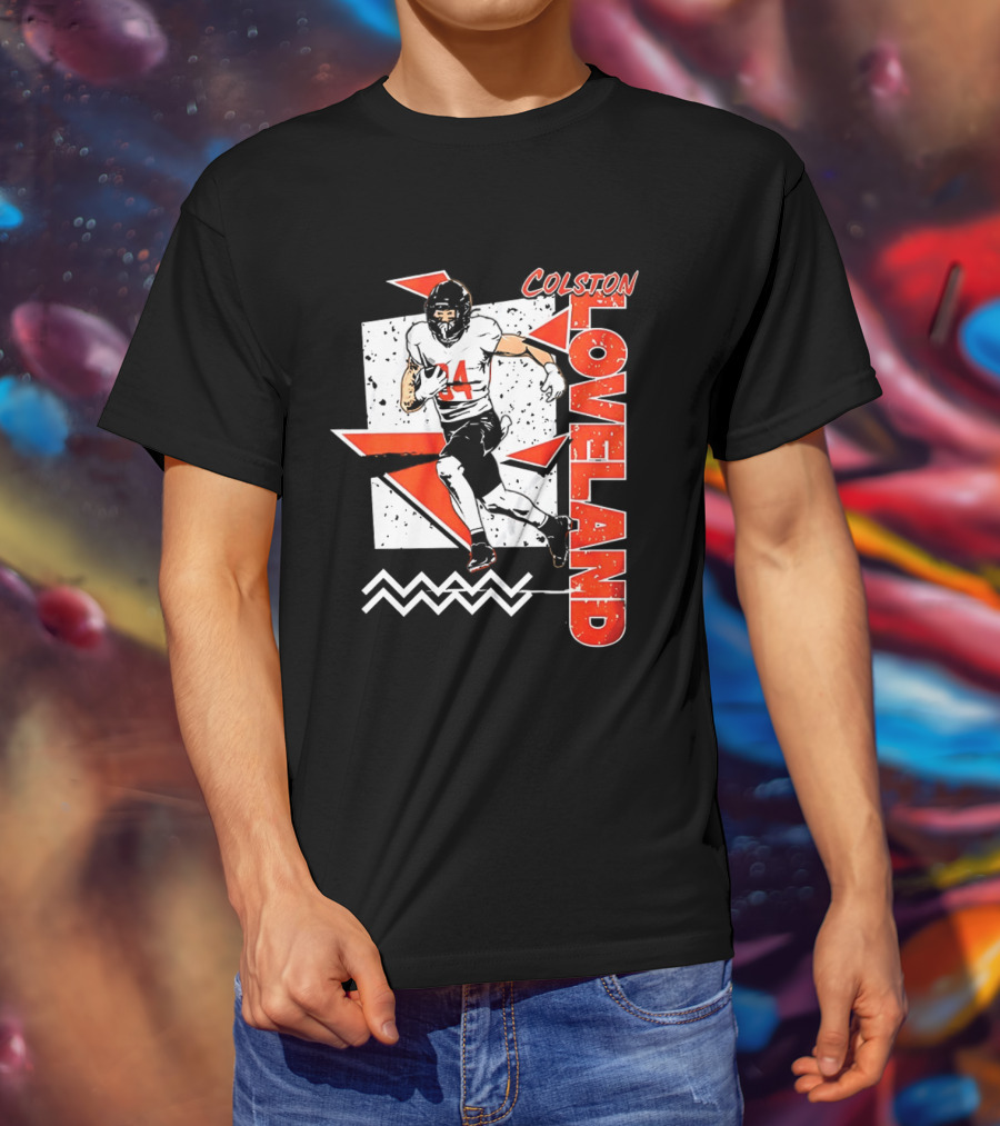 Colston Loveland Chicago Bears 90s Retro Football Player T-Shirt
