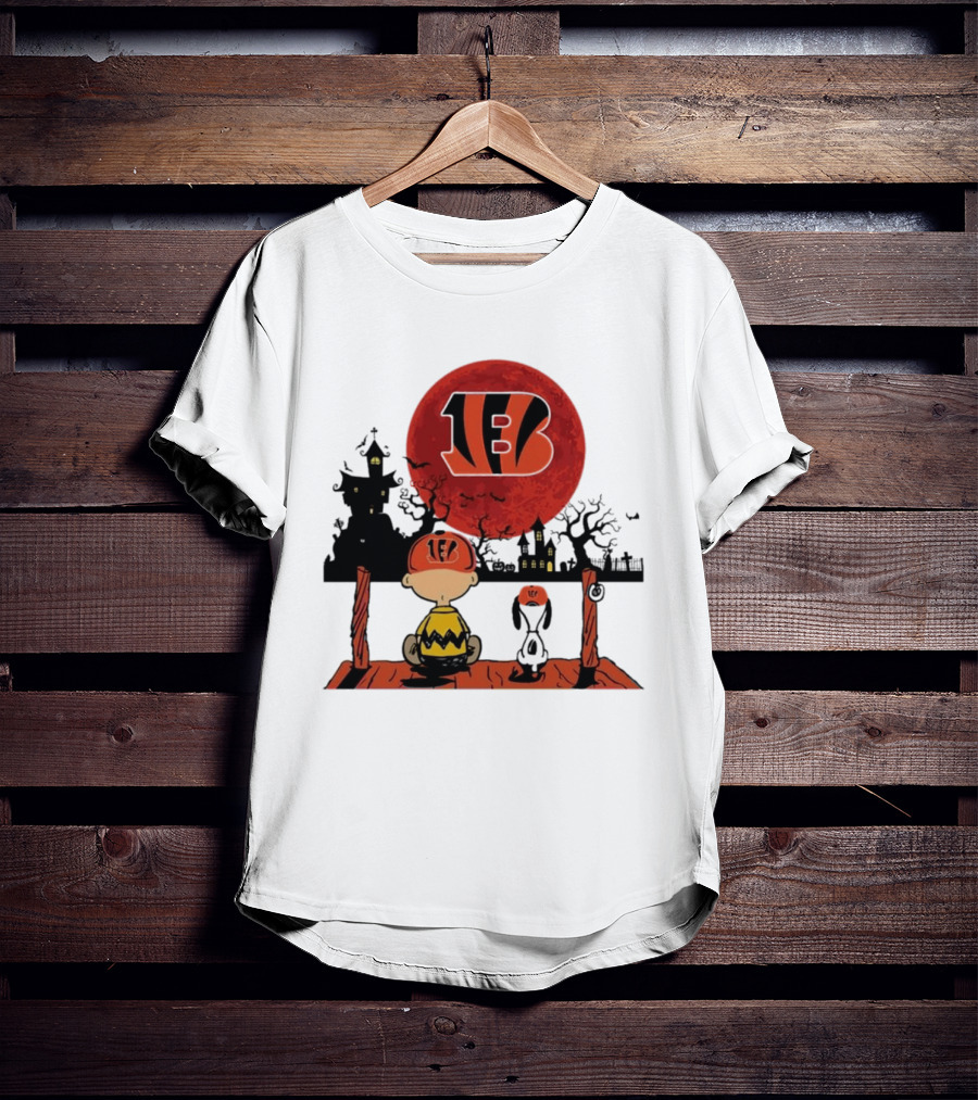 Charlie Brown Snoopy Cincinnati Bengals Halloween 2024 T-Shirt