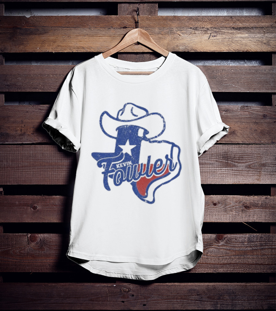 Kevin Fowler Texas Outline Hat Cowboy Star T-Shirt