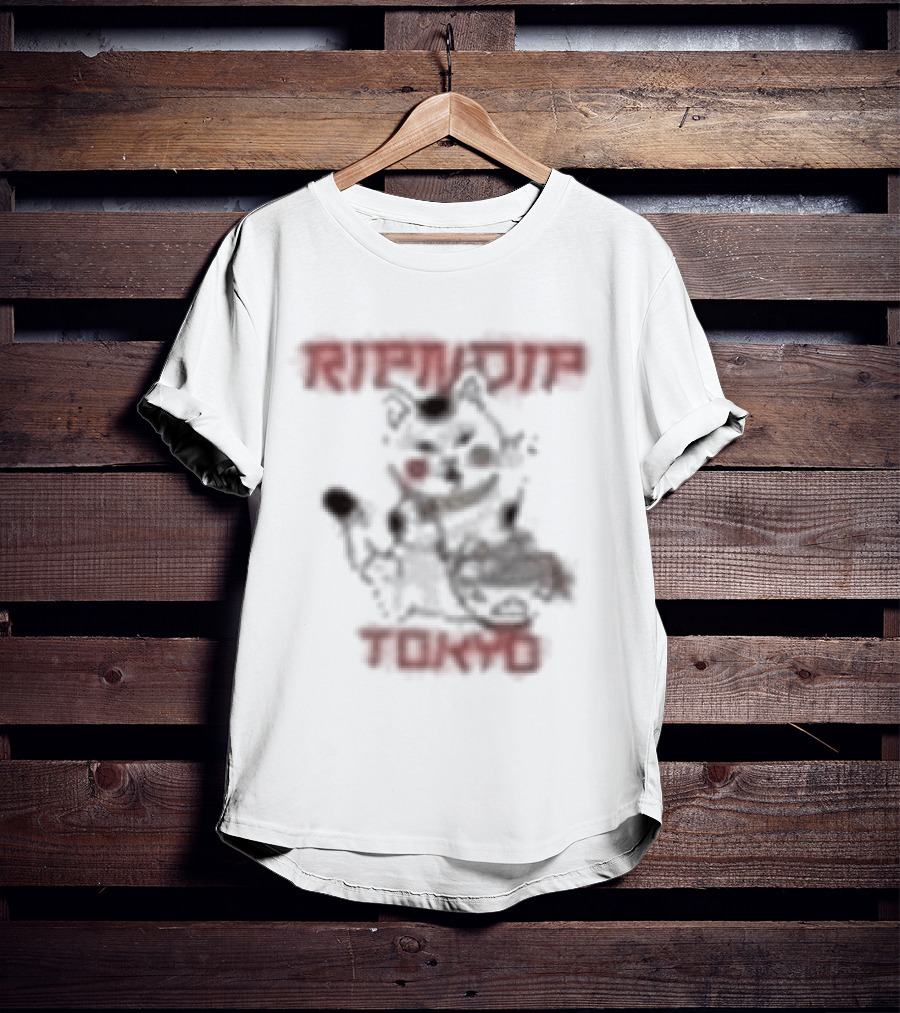 Ripndip Lucky Nerm Tokyo Japan Cat Sketch T-Shirt