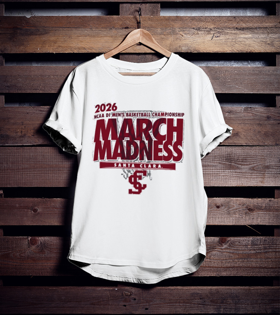 Santa Clara Broncos 2026 NCAA March Madness Basketball Championship T-Shirt