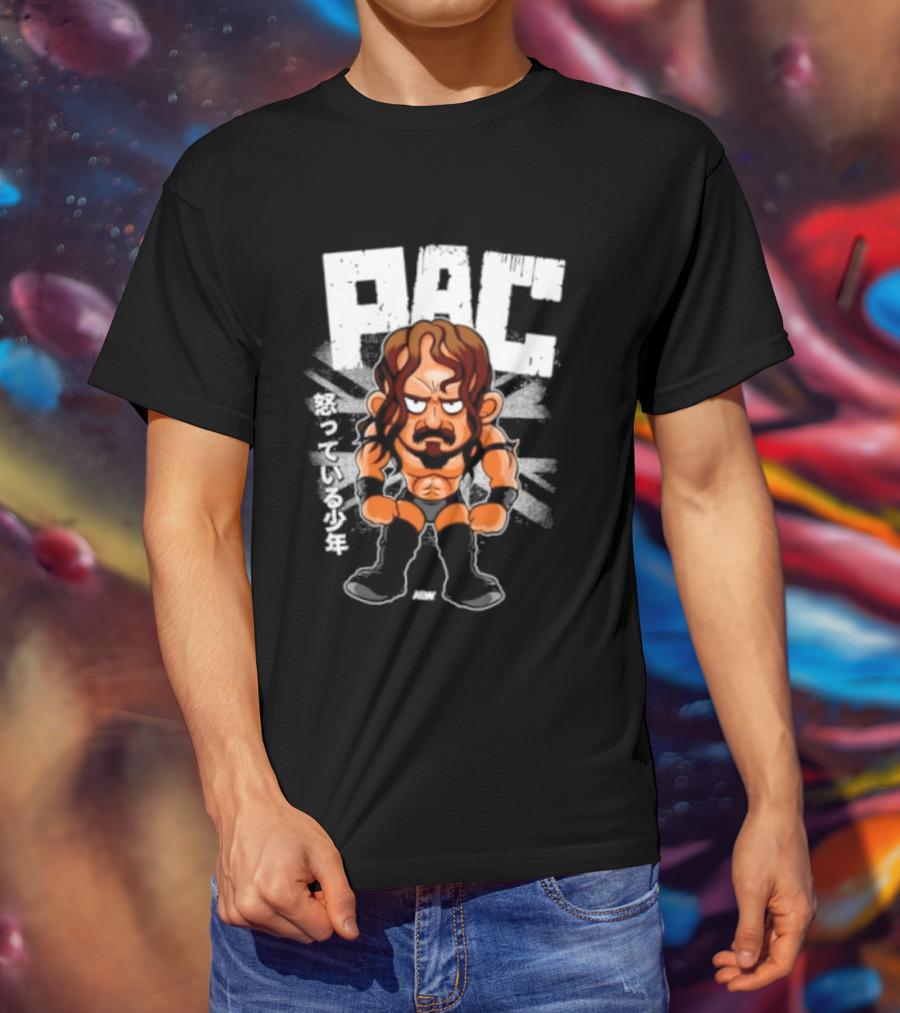 PAC Angry Little Bugger Cartoon Wrestler T-Shirt