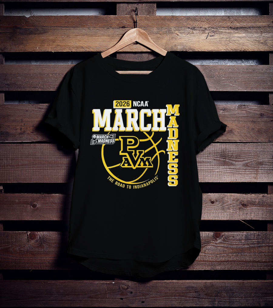 2026 NCAA March Madness Prairie View A&M Panthers The Road To Indianapolis T-Shirt