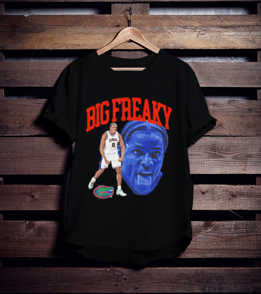 Florida Gators Rueben Chinyelu Big Freaky NBA Player Action T-Shirt