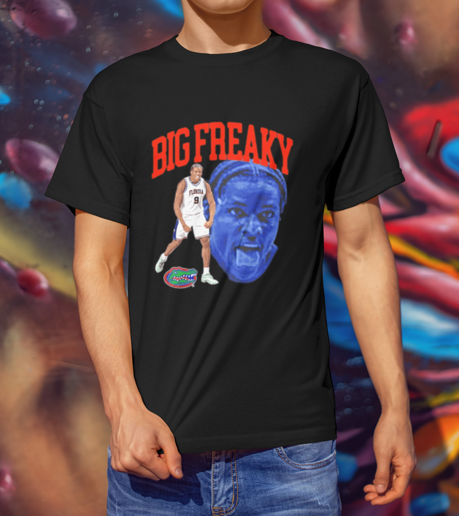 Florida Gators Rueben Chinyelu Big Freaky NBA Player Action T-Shirt