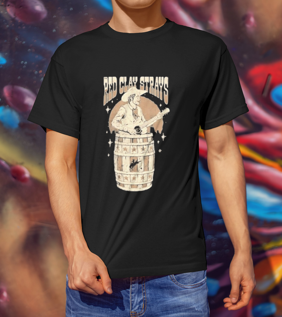 Red Clay Strays Cowboy Musician With Guitar T-Shirt