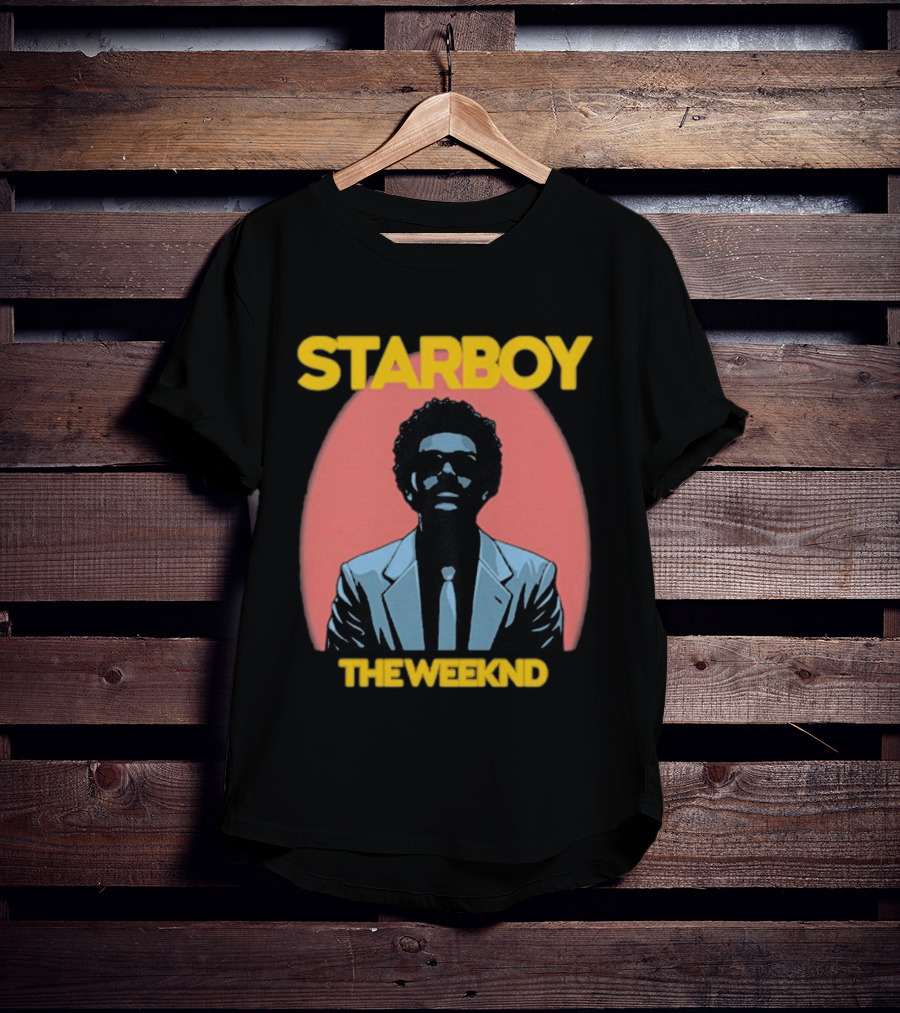 Starboy The Weeknd Music Icon Bold Yellow T-Shirt