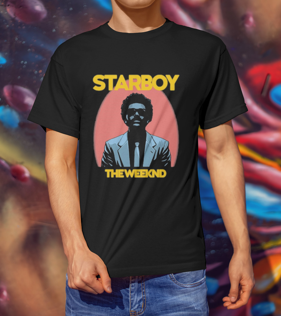 Starboy The Weeknd Music Icon Bold Yellow T-Shirt