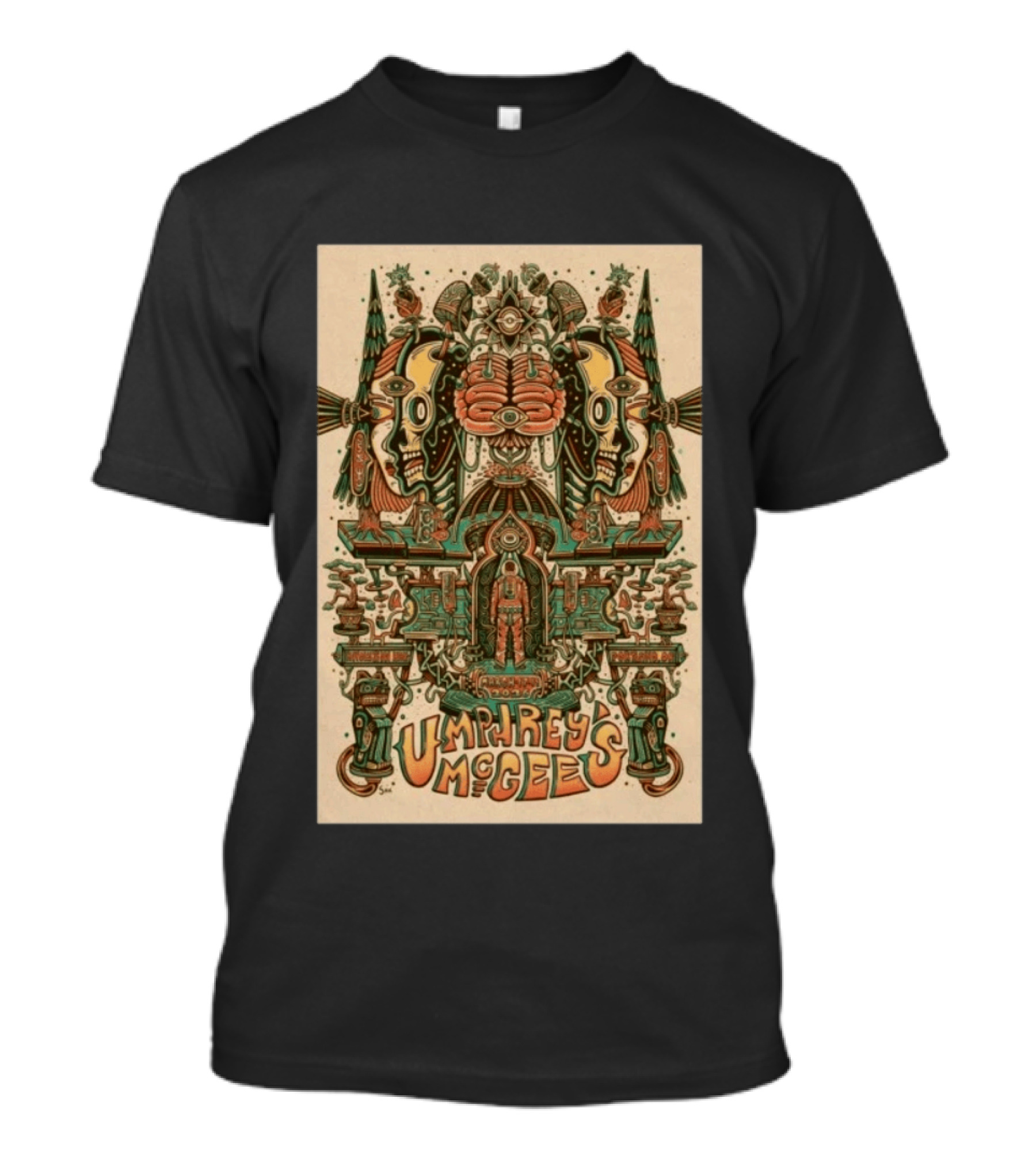 Umphrey's McGee Portland March 17 19 2026 Psychedelic Symmetrical Skulls T-Shirt