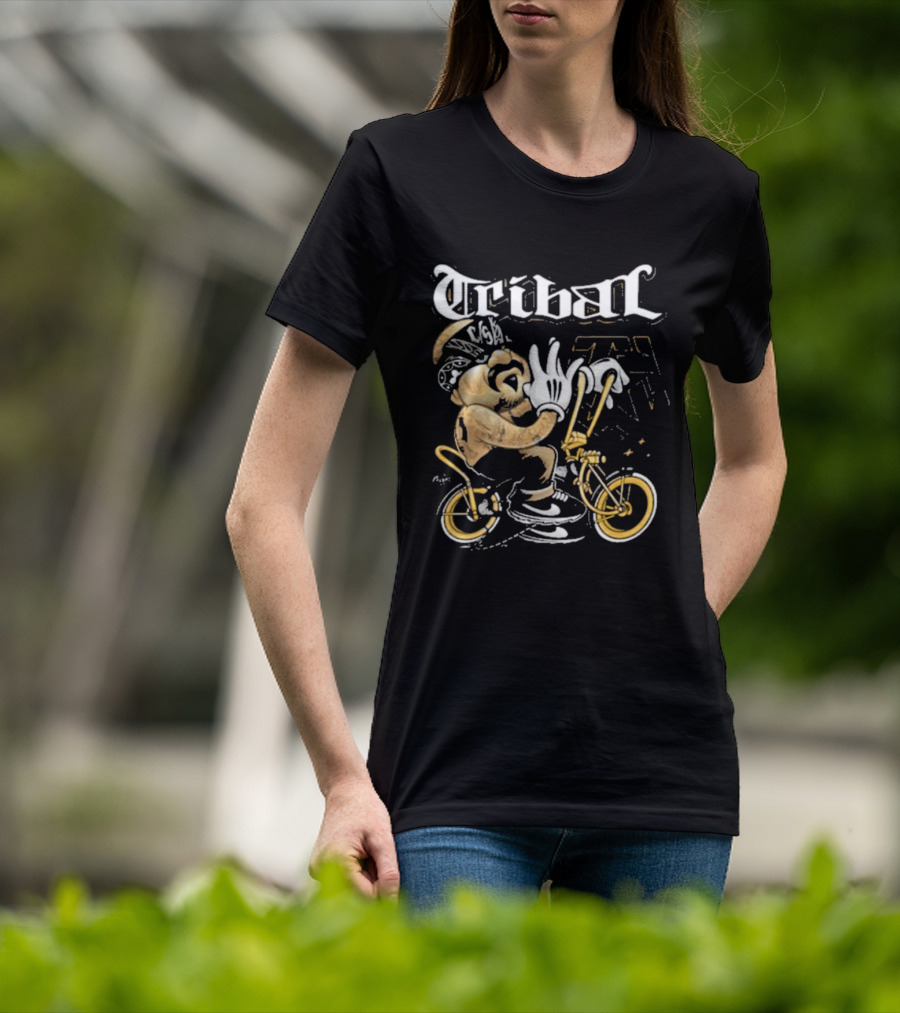 Tribal Origi Bike Character Riding Streetwear T-Shirt