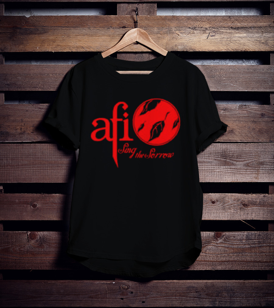 AFI Sing The Sorrow Red Logo And Globe T-Shirt