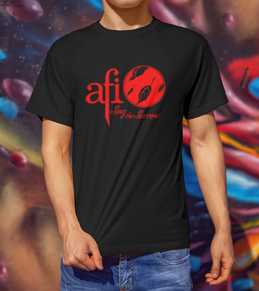 AFI Sing The Sorrow Red Logo And Globe T-Shirt