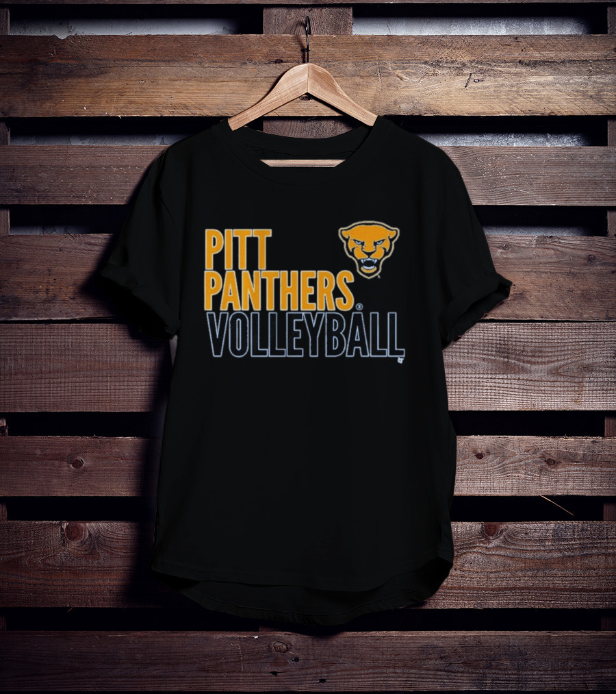 Pitt Panthers Volleyball Team Spirit Panther Head T-Shirt
