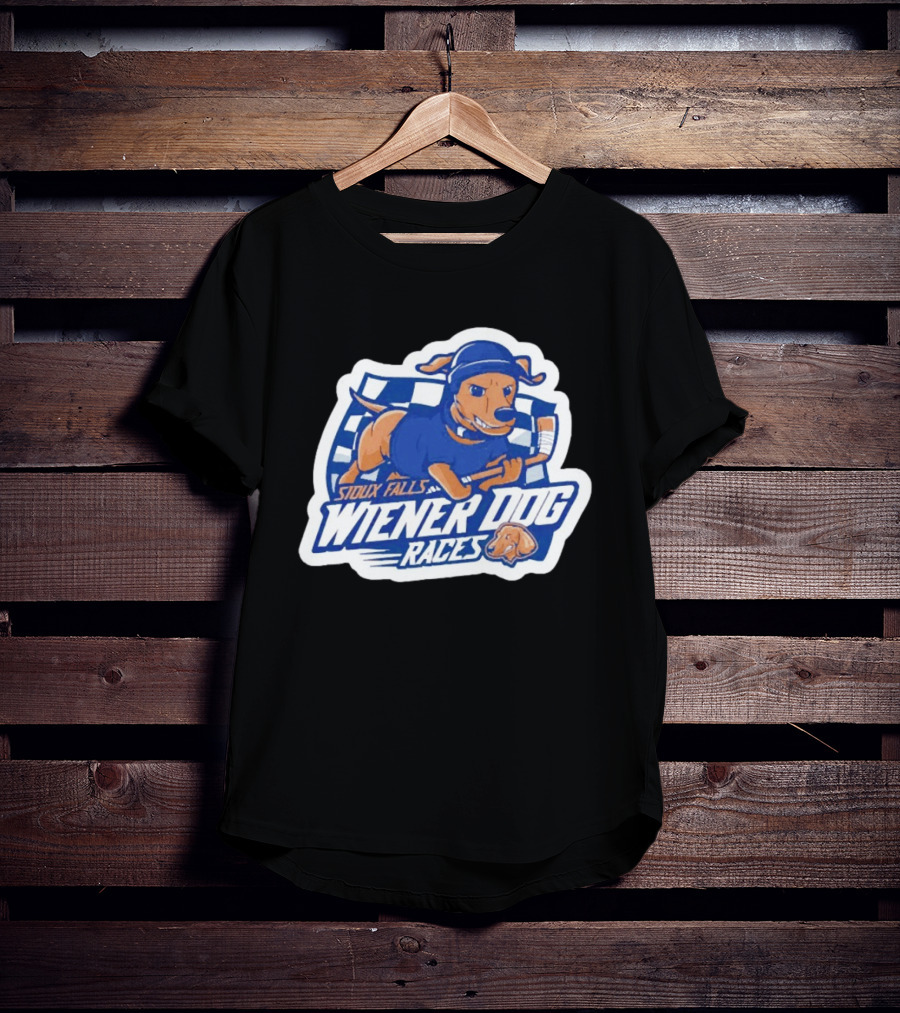 Sioux Falls Wiener Dog Hockey Races Fun Event T-Shirt